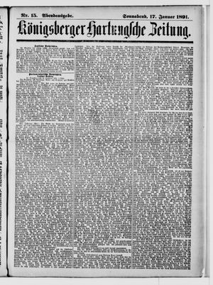 Königsberger Hartungsche Zeitung vom 17.01.1891