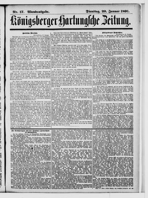 Königsberger Hartungsche Zeitung vom 20.01.1891