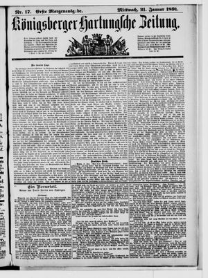 Königsberger Hartungsche Zeitung on Jan 21, 1891
