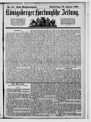 Königsberger Hartungsche Zeitung vom 22.01.1891