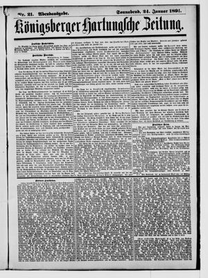 Königsberger Hartungsche Zeitung vom 24.01.1891