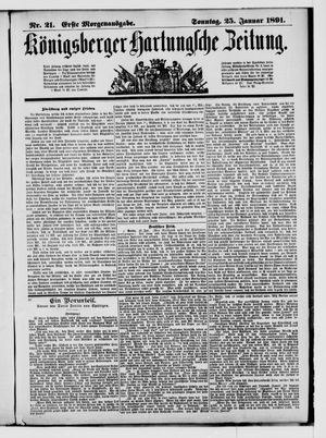 Königsberger Hartungsche Zeitung on Jan 25, 1891