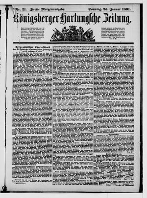 Königsberger Hartungsche Zeitung vom 25.01.1891