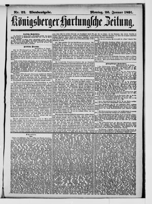 Königsberger Hartungsche Zeitung vom 26.01.1891