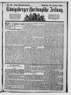 Königsberger Hartungsche Zeitung vom 28.01.1891