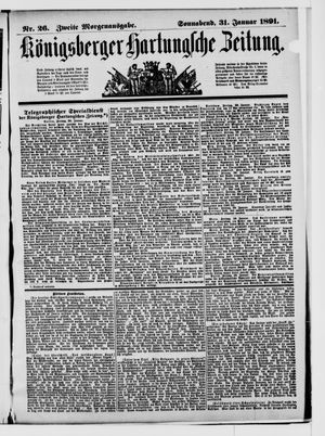 Königsberger Hartungsche Zeitung vom 31.01.1891