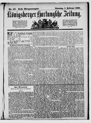 Königsberger Hartungsche Zeitung vom 01.02.1891