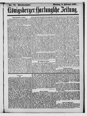 Königsberger Hartungsche Zeitung vom 02.02.1891