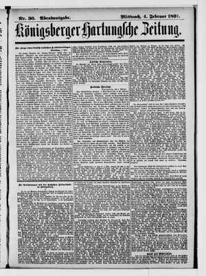 Königsberger Hartungsche Zeitung vom 04.02.1891