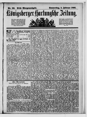 Königsberger Hartungsche Zeitung on Feb 5, 1891