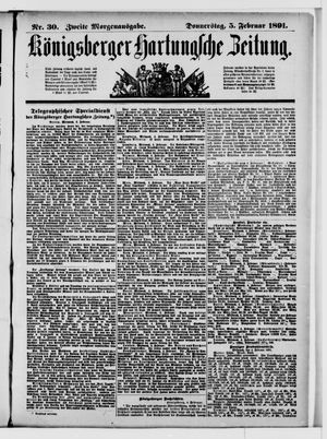 Königsberger Hartungsche Zeitung vom 05.02.1891