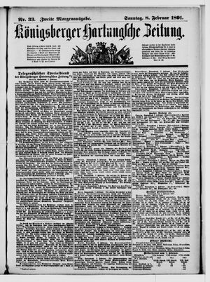 Königsberger Hartungsche Zeitung vom 08.02.1891
