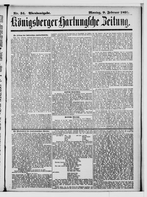 Königsberger Hartungsche Zeitung vom 09.02.1891