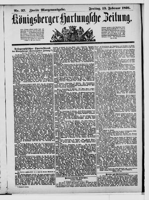 Königsberger Hartungsche Zeitung vom 13.02.1891