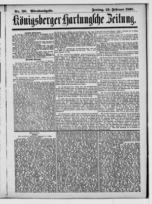 Königsberger Hartungsche Zeitung vom 13.02.1891