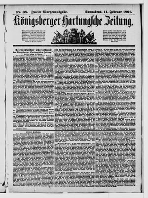 Königsberger Hartungsche Zeitung vom 14.02.1891