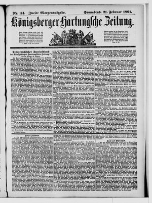 Königsberger Hartungsche Zeitung vom 21.02.1891