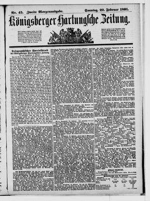 Königsberger Hartungsche Zeitung on Feb 22, 1891