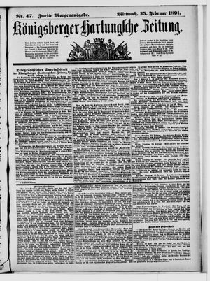 Königsberger Hartungsche Zeitung on Feb 25, 1891