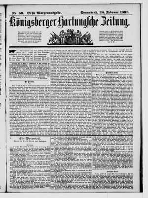 Königsberger Hartungsche Zeitung vom 28.02.1891