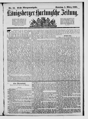 Königsberger Hartungsche Zeitung vom 01.03.1891