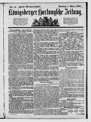 Königsberger Hartungsche Zeitung vom 01.03.1891