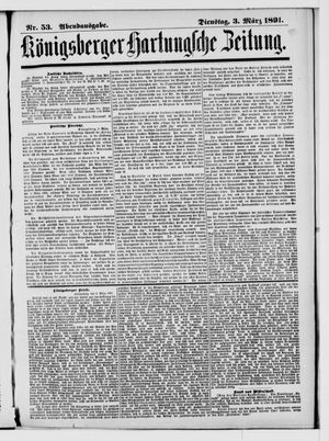 Königsberger Hartungsche Zeitung vom 03.03.1891
