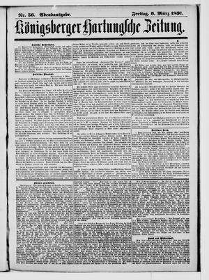 Königsberger Hartungsche Zeitung vom 06.03.1891