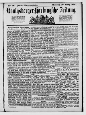 Königsberger Hartungsche Zeitung vom 10.03.1891