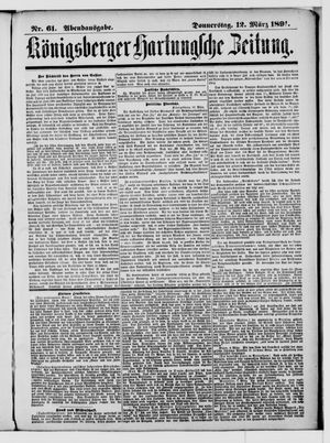 Königsberger Hartungsche Zeitung vom 12.03.1891