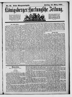 Königsberger Hartungsche Zeitung vom 13.03.1891