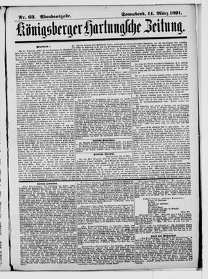 Königsberger Hartungsche Zeitung on Mar 14, 1891