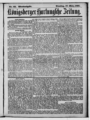 Königsberger Hartungsche Zeitung vom 17.03.1891
