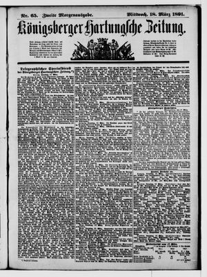 Königsberger Hartungsche Zeitung vom 18.03.1891