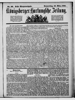 Königsberger Hartungsche Zeitung vom 19.03.1891