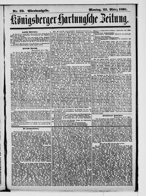 Königsberger Hartungsche Zeitung on Mar 23, 1891