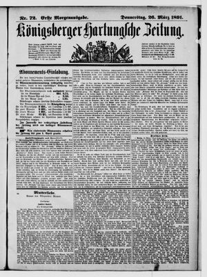 Königsberger Hartungsche Zeitung vom 26.03.1891