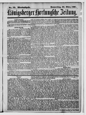 Königsberger Hartungsche Zeitung on Mar 26, 1891