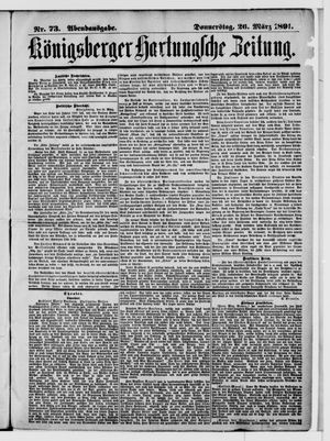 Königsberger Hartungsche Zeitung vom 26.03.1891