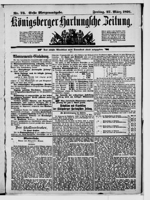 Königsberger Hartungsche Zeitung vom 27.03.1891