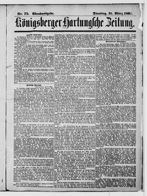 Königsberger Hartungsche Zeitung vom 31.03.1891