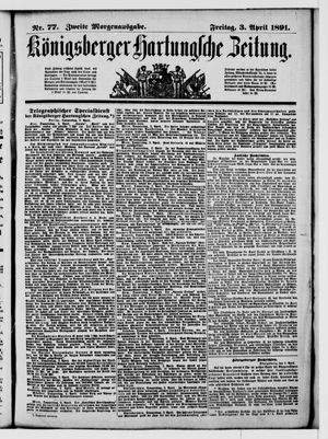 Königsberger Hartungsche Zeitung vom 03.04.1891