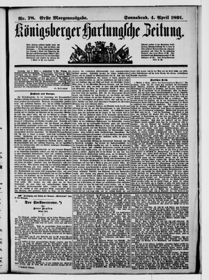 Königsberger Hartungsche Zeitung vom 04.04.1891