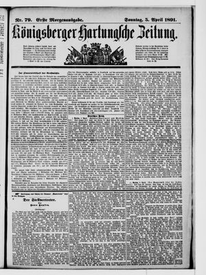 Königsberger Hartungsche Zeitung on Apr 5, 1891