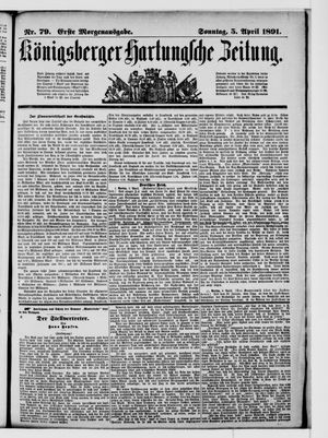 Königsberger Hartungsche Zeitung vom 05.04.1891