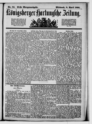 Königsberger Hartungsche Zeitung on Apr 8, 1891