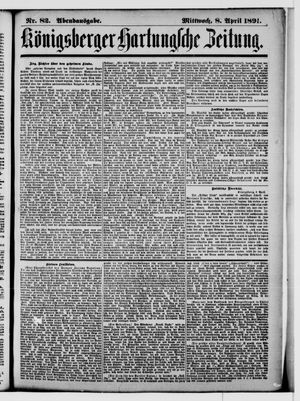 Königsberger Hartungsche Zeitung vom 08.04.1891