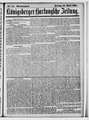 Königsberger Hartungsche Zeitung on Apr 10, 1891