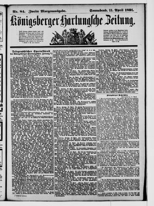 Königsberger Hartungsche Zeitung vom 11.04.1891