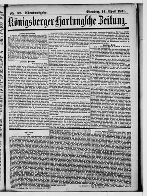 Königsberger Hartungsche Zeitung vom 14.04.1891